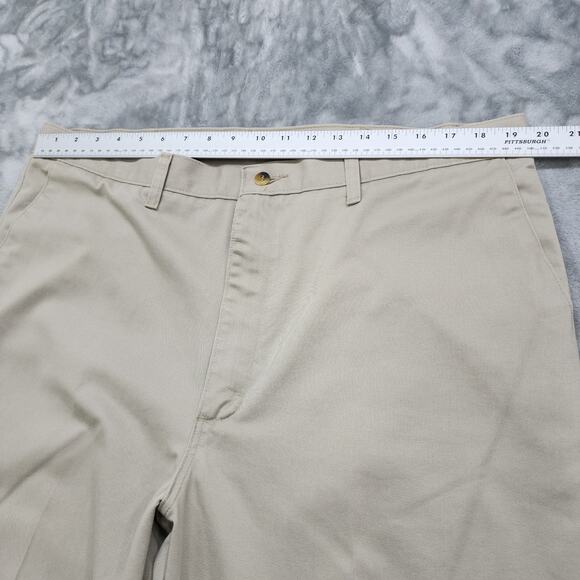 Timbercreek by Wrangler Pants Mens 40 X 32 Tan Flat Front Chino Cotton Office - Picture 6 of 10